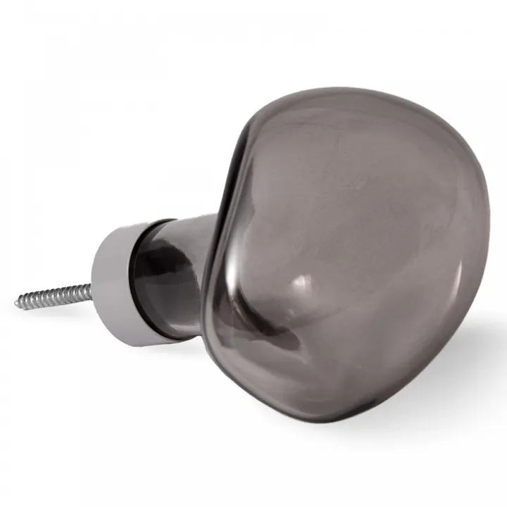 Petite friture Patère en verre Bubble petite | Gris