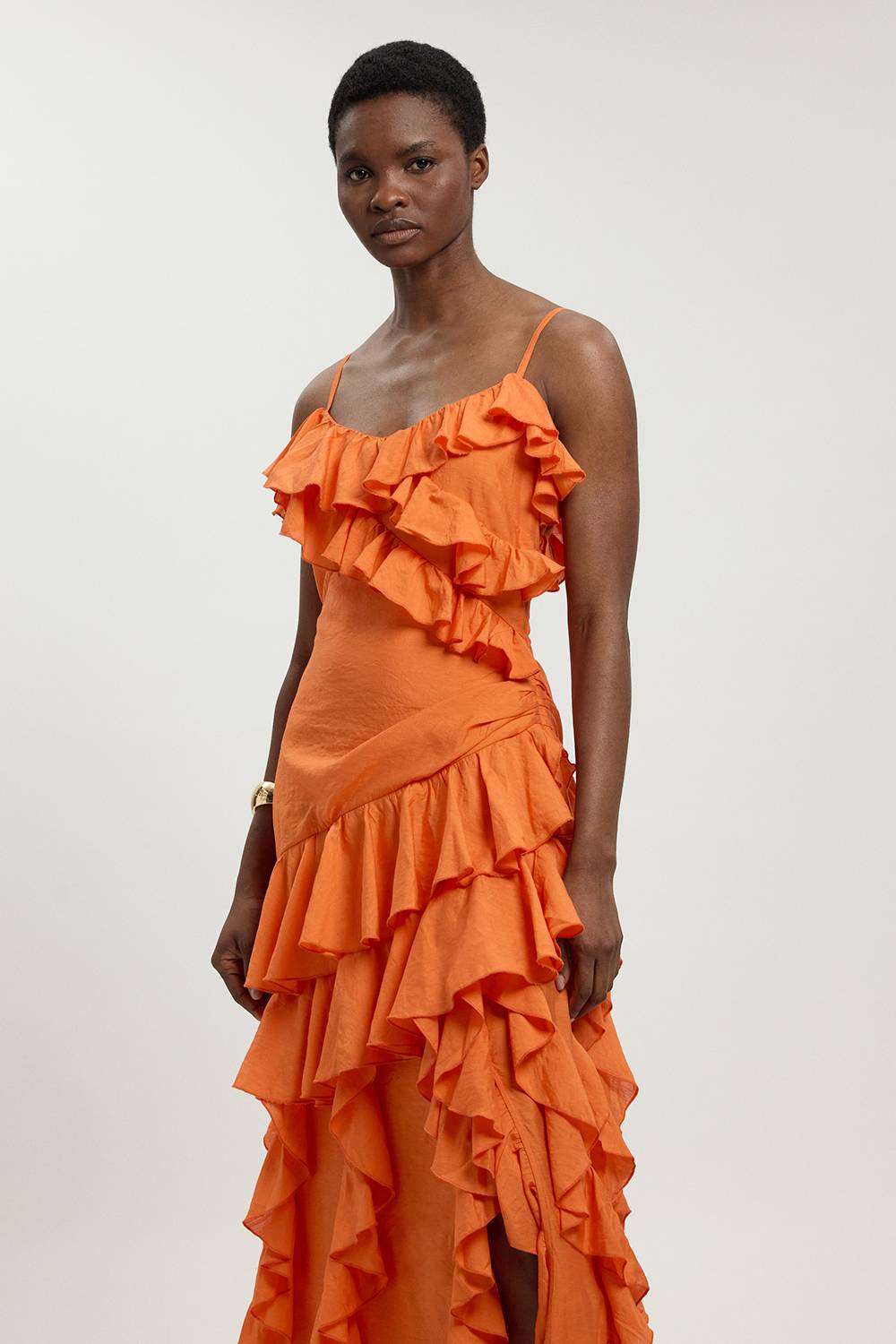 KarenMillen Robe Maxi À Volants Dramatiques