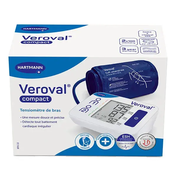 Monitor de pressão arterial compacto Hartmann Veroval para uso no braço