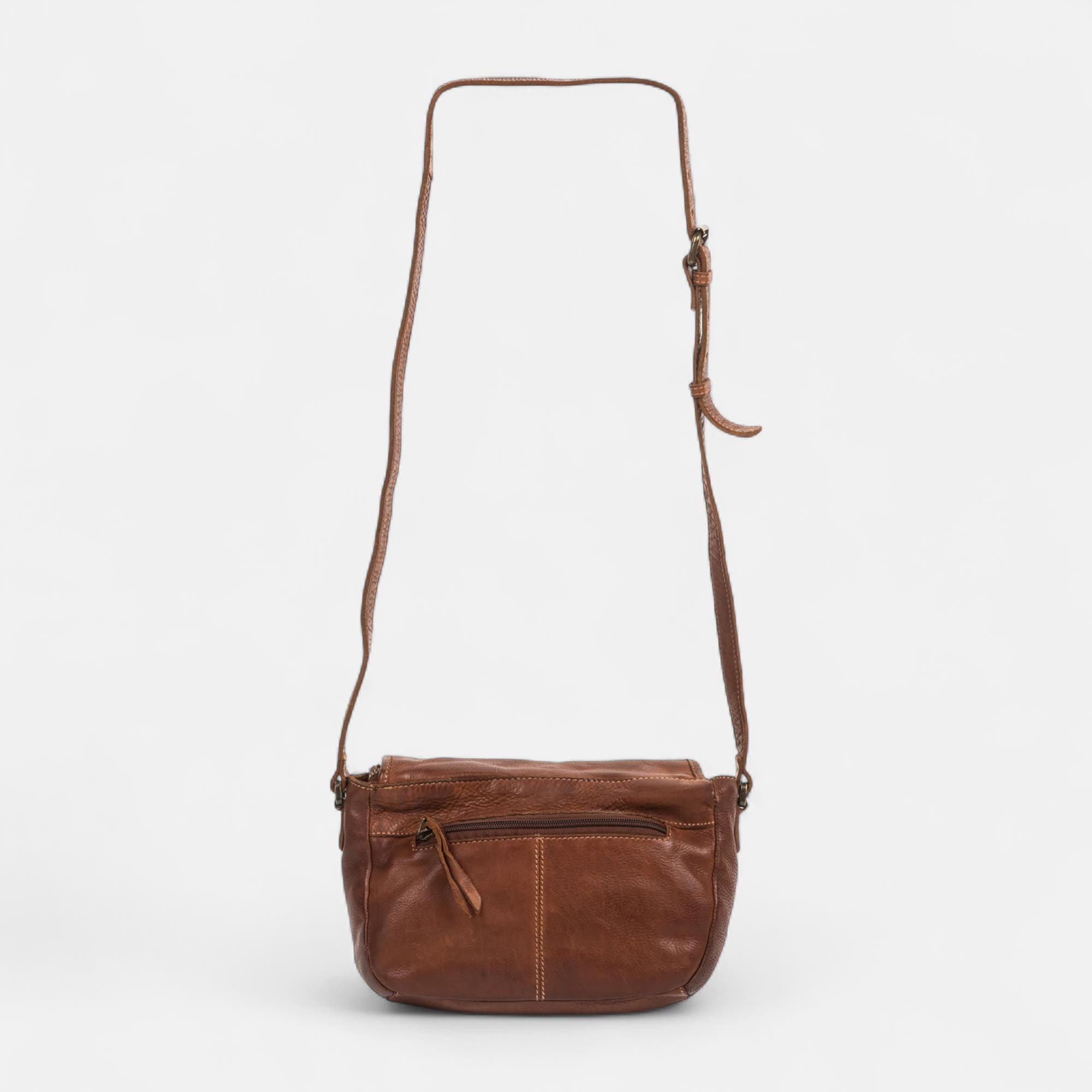 Sac bandoulière en cuir cognac