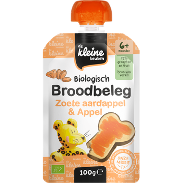 De Kleine Keuken Biologisch Broodbeleg Zoete Aardappel & Appel 6+ Maanden 100 g