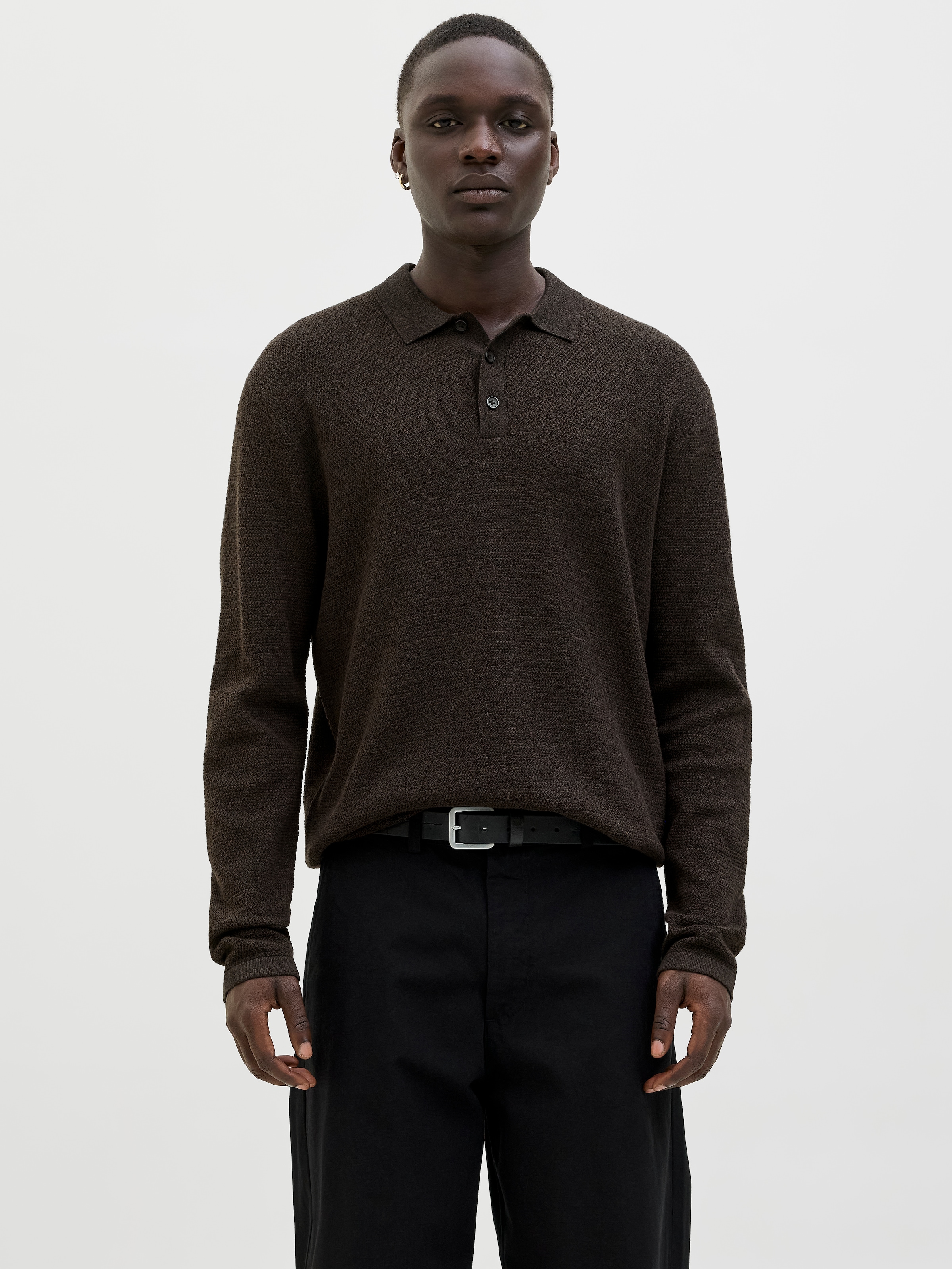 Jack & Jones Strickpullover »JJEGEORGE KNIT POLO LS SN«