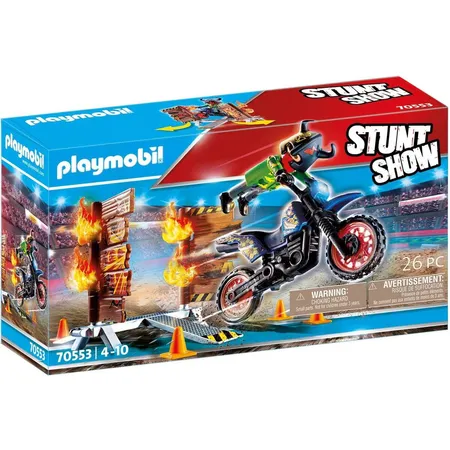 PLAYMOBIL® 70553 Stuntshow Stuntshow Motorrad mit Feuerwand