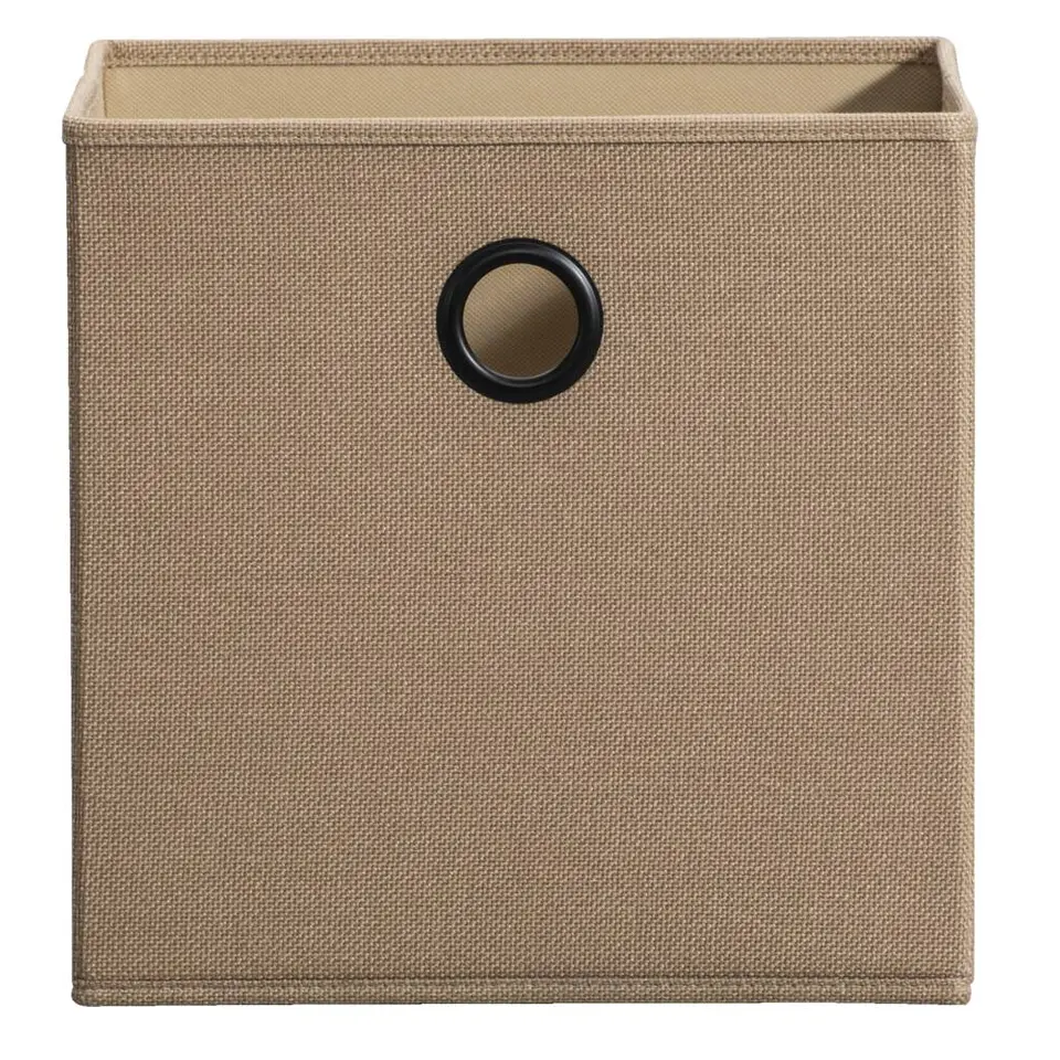 Opbergbox Kenzi linnen - zand - 31x31x31 cm