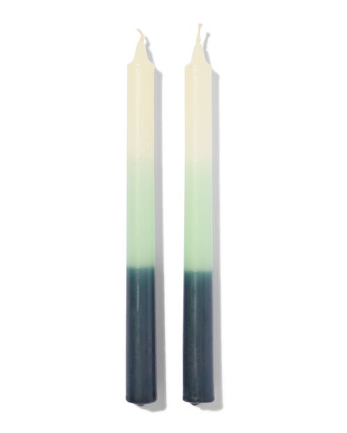 bougies ménagères courtes dip-dye - 2 pièces