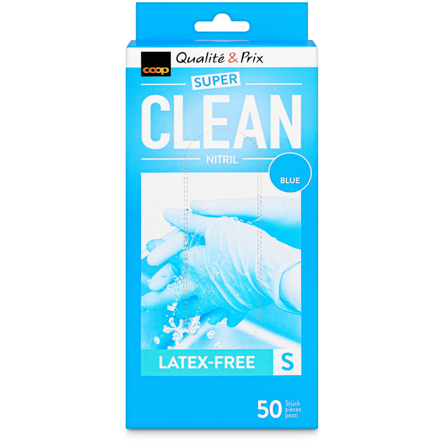 Clean Latex-Free S blau 50 Stück