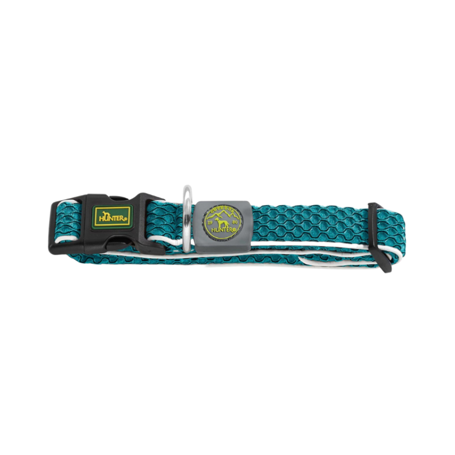 Coleira Hunter Hilo Vario Basic Turquesa para Cães