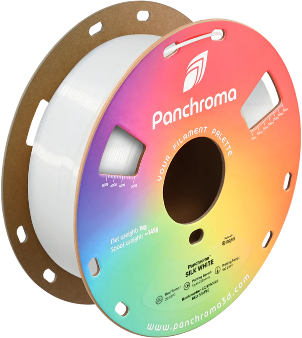 Polymaker  Panchroma™ PLA Silk White, 1,75 mm / 1000 g    Der Glanz der Eleganz in White