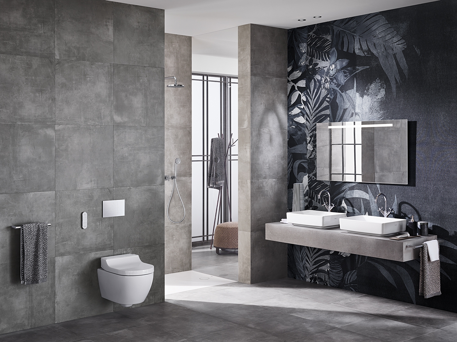 Geberit AquaClean Tuma Comfort douche wc met zwart glas deksel