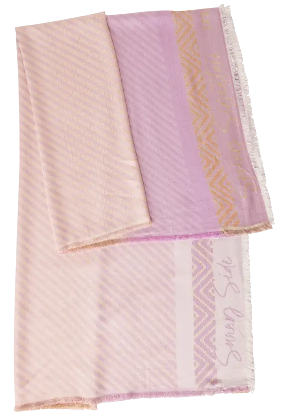 Jacquard Tuch - shiny lilac