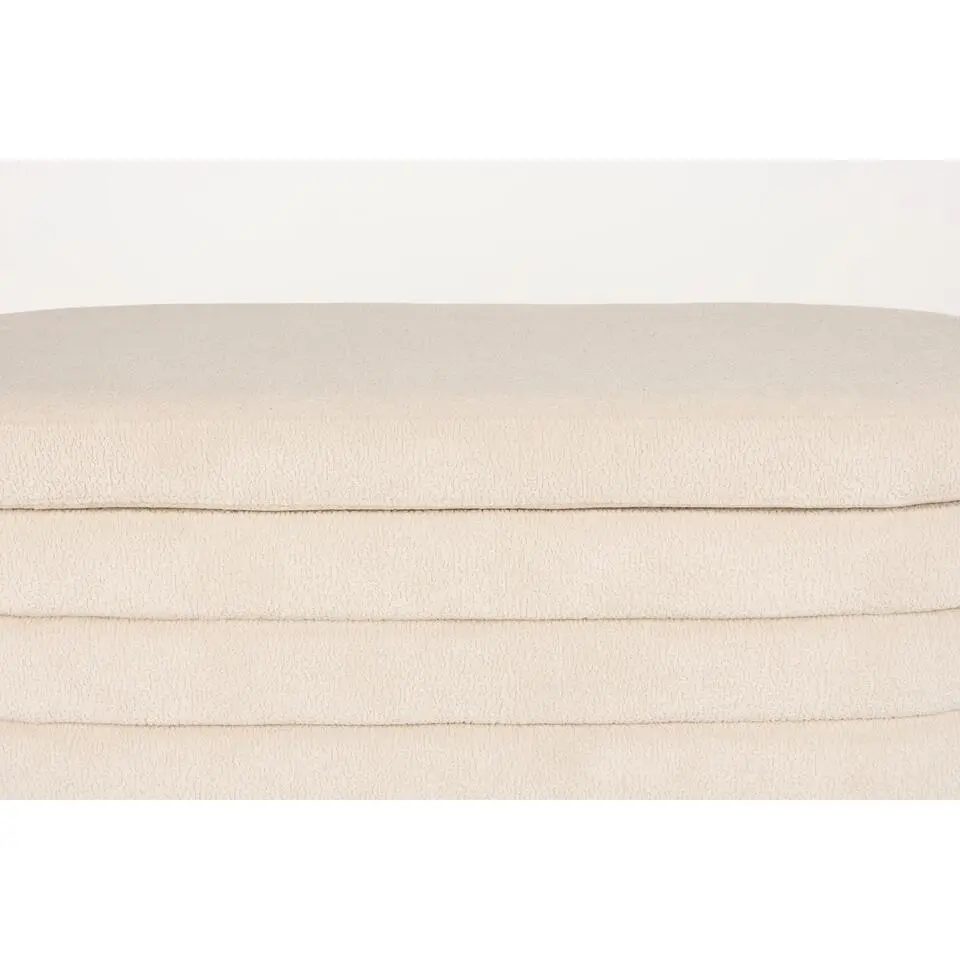Housecraft Living Zuma bankje Bouclé Wit/ Beige