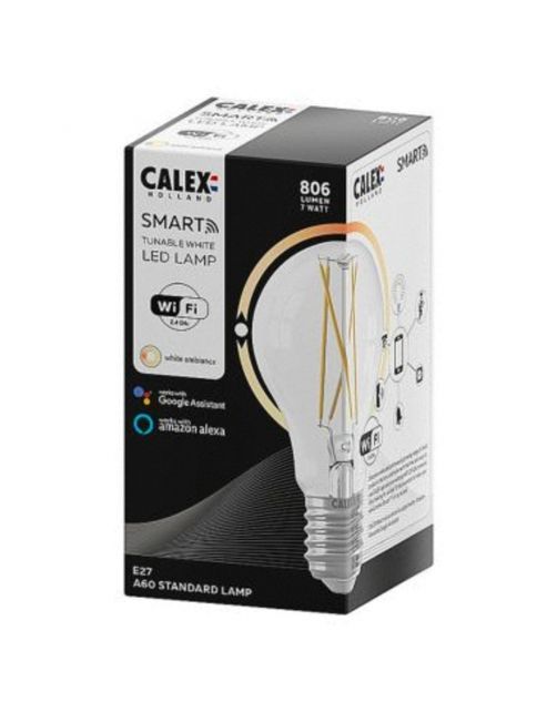 Calex Smart Led Filament Standaard E27 A60 - Lichtbron - 7 Watt