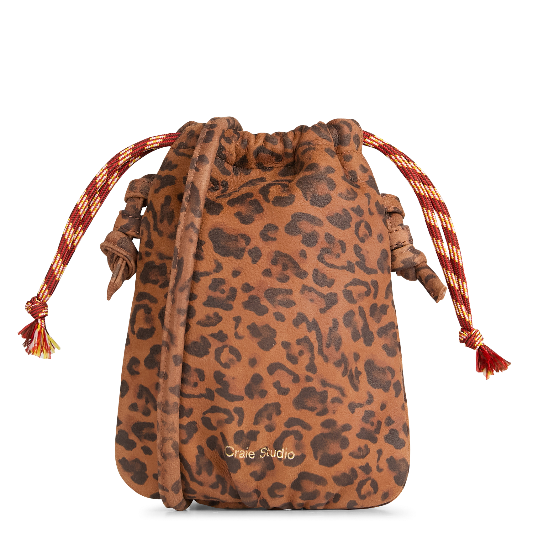 MILLI - Sac bourse en cuir à motif léopard | Marron