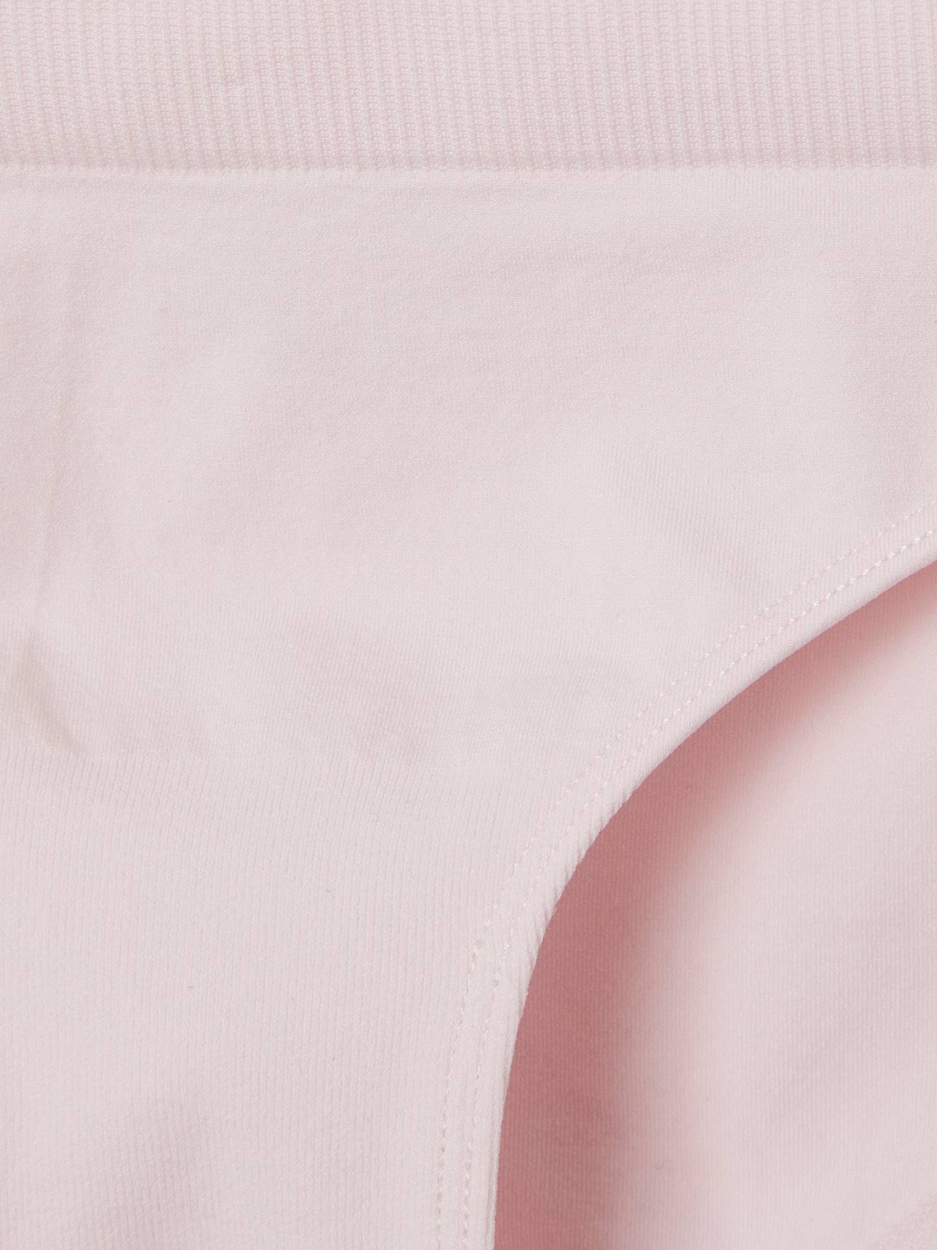 Pacote com 2 calcinhas de microfibra para meninas, lisas, tamanho médio, rosa.