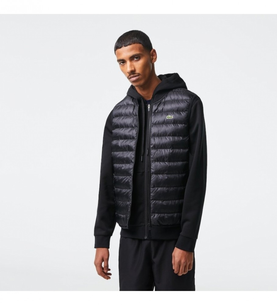 Colete acolchoado Lacoste preto