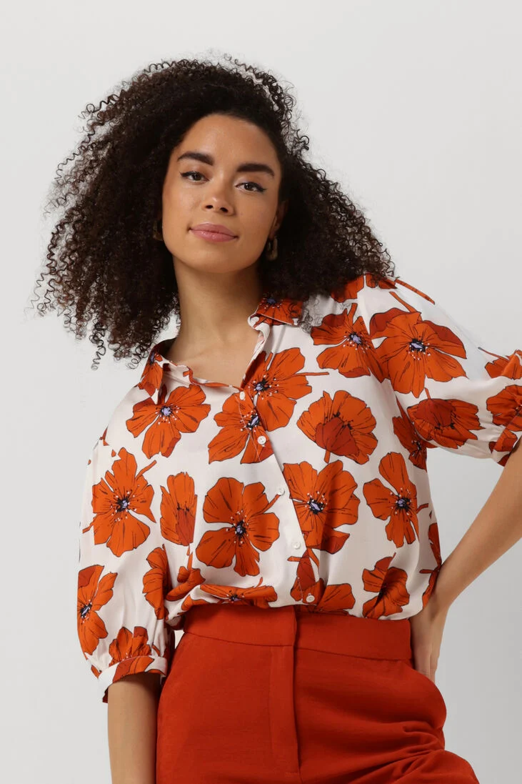 ANOTHER LABEL oranje another label top lierre shirt