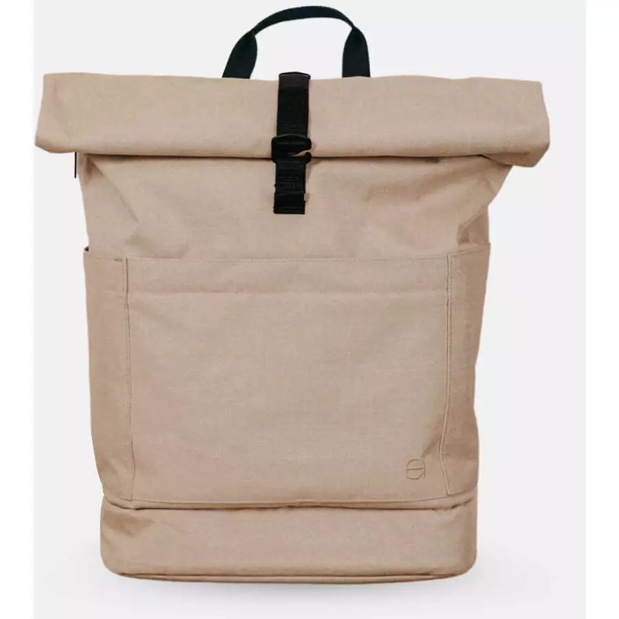 Anna und Oskar Fairer Wickelrucksack Hugo aus recyceltem Material Sand