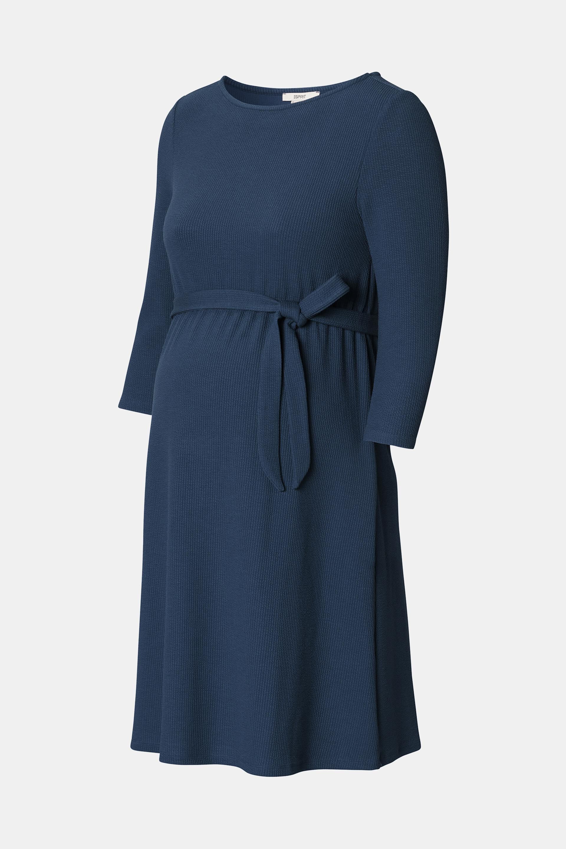 Robe longueur genoux en maille côtelée