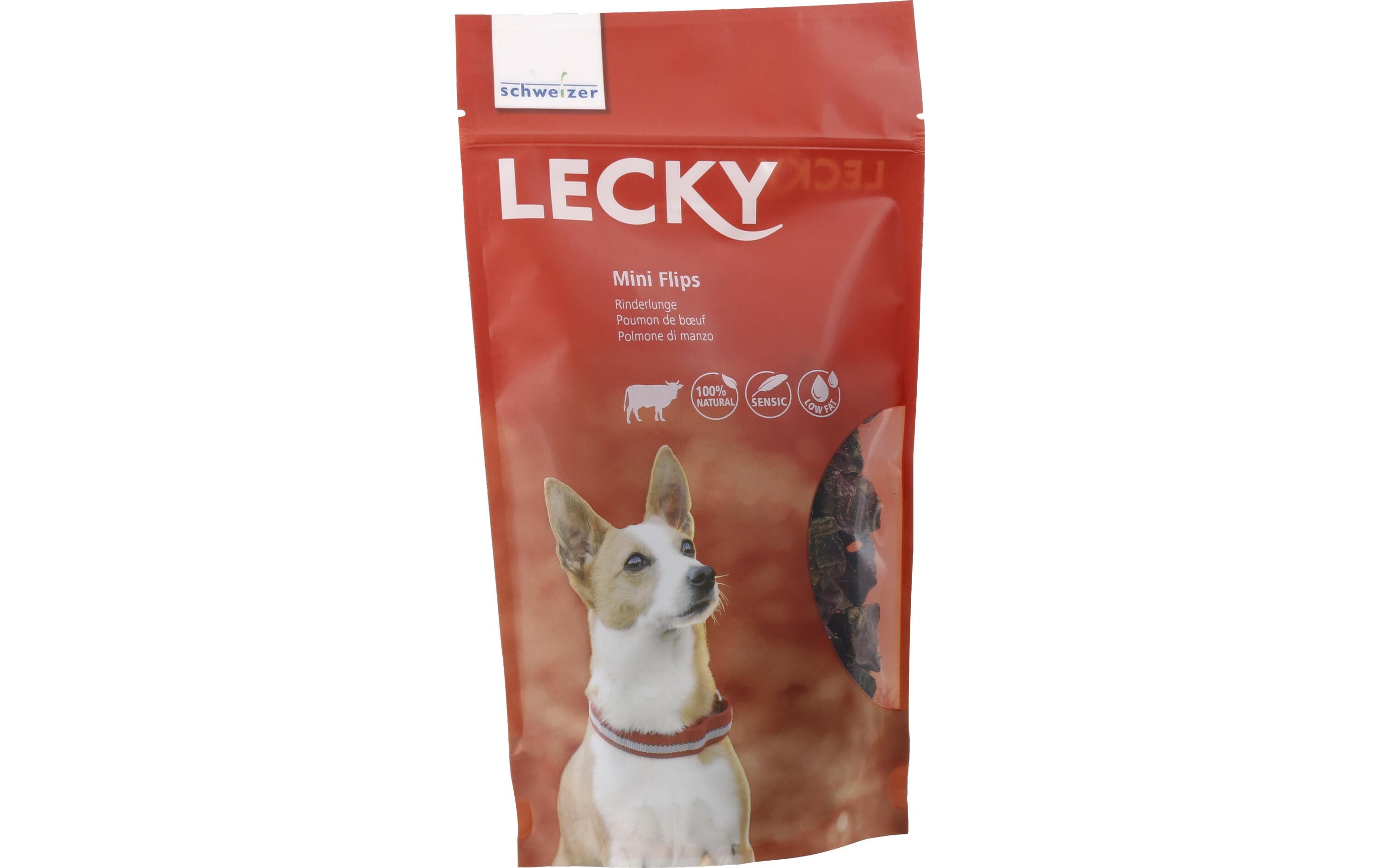 Snack Mini Flips Rinderlunge, 90 gHundeleckerli zur Belohnung oder für's Training