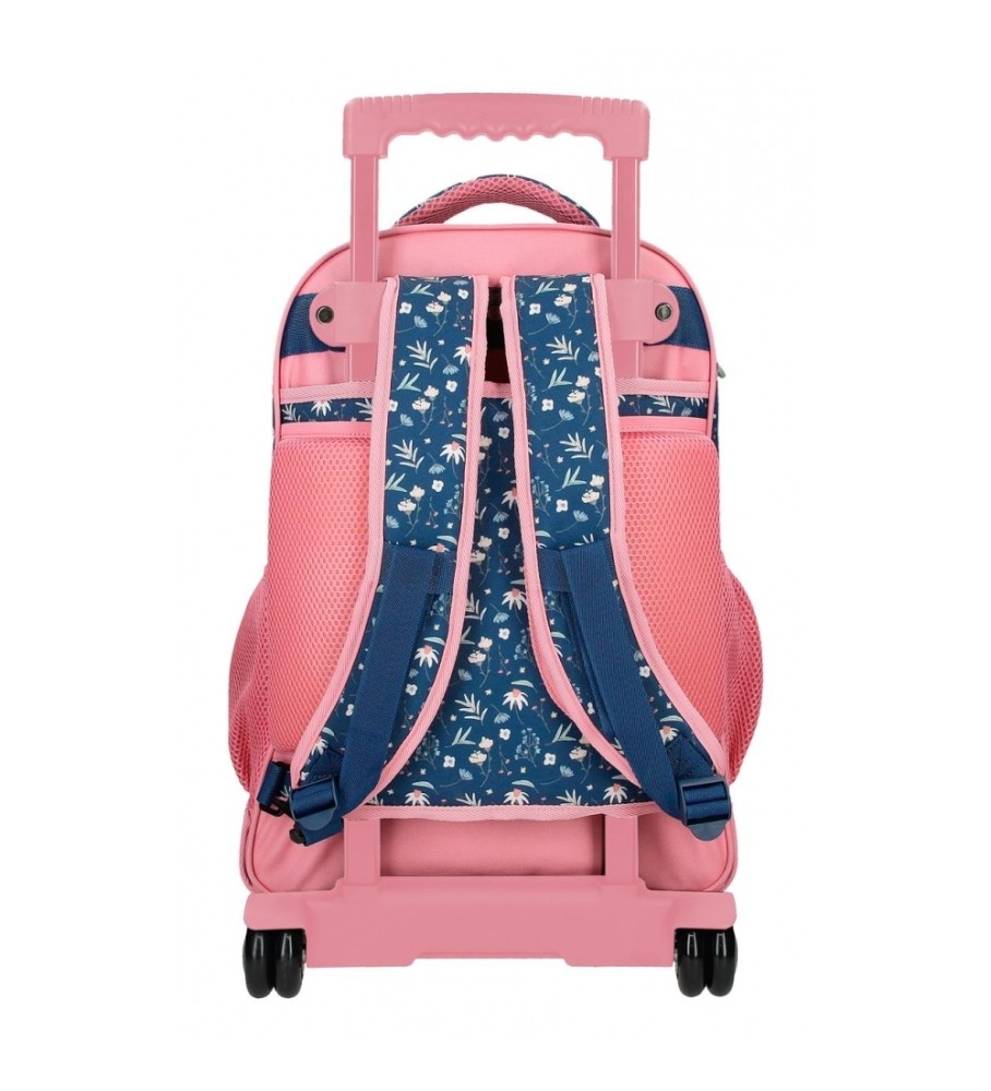 Mochila Enso Ciao Bella com 2 rodas, azul marinho