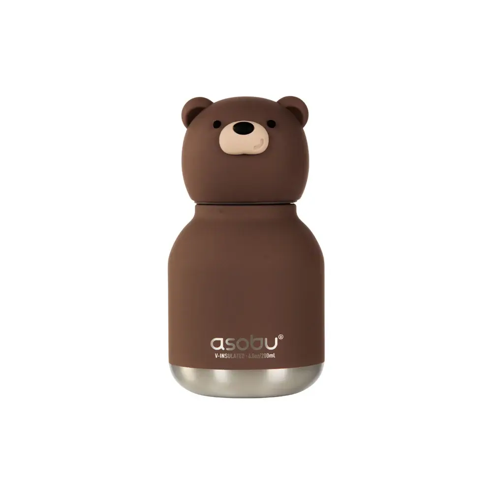 Asobu Asobu Rvs drinkfles Mini Bestie Brown bear - 260 ml
