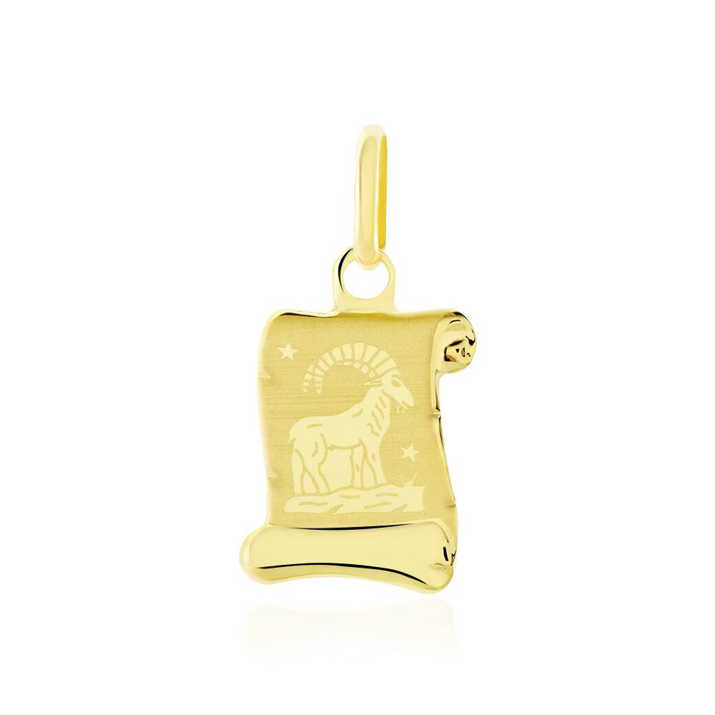 Pendentif Lamie Zodiaque Parchemin Or Jaune