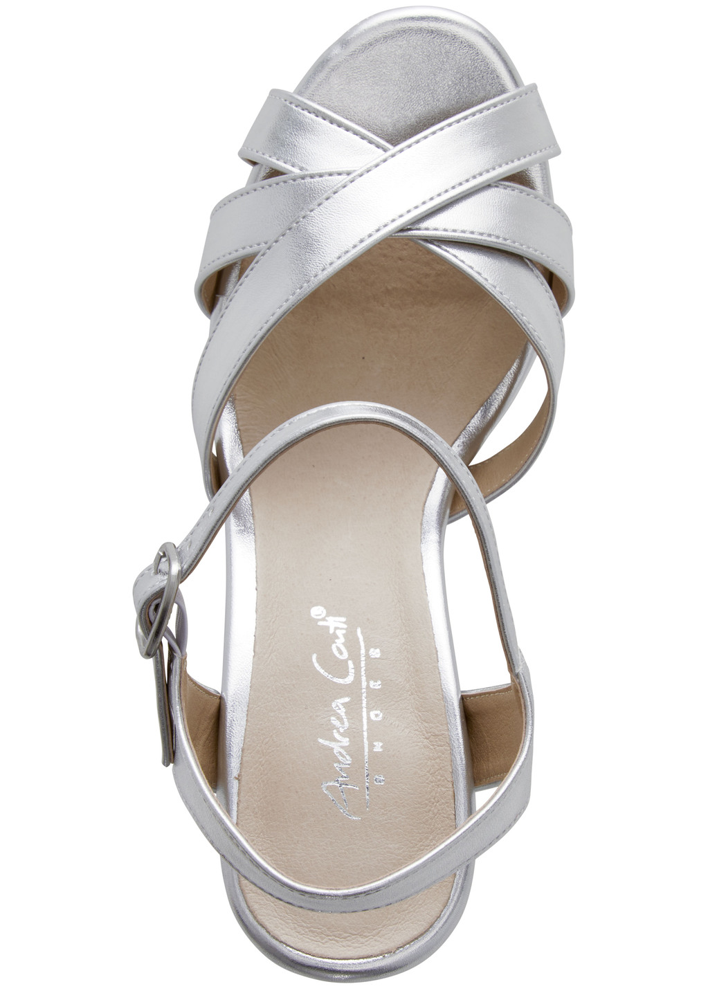 Andrea Conti Riemchen-Sandalette mit verdecktem Gummizug