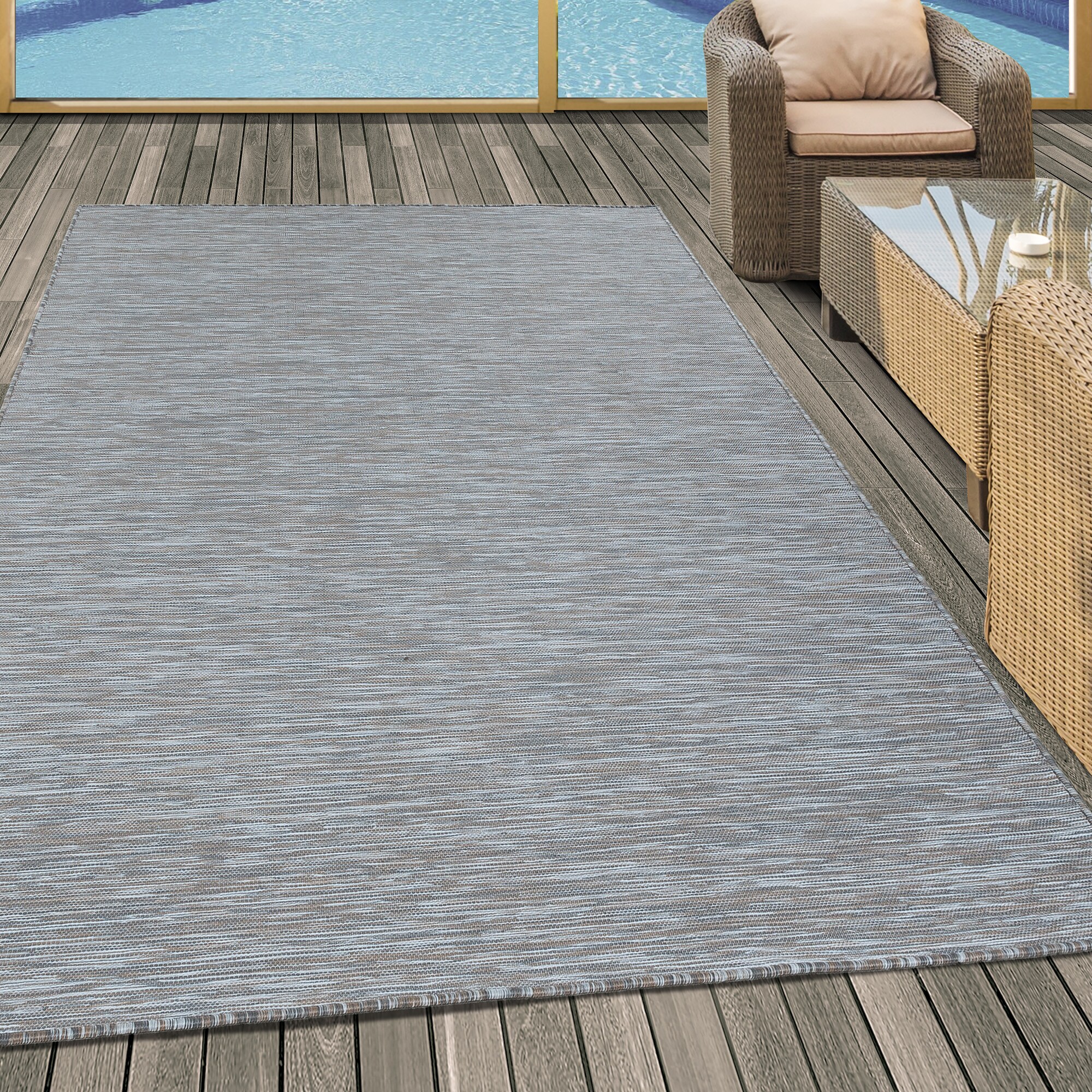 Wunderschöne Mambo/ Sisal Teppich Einfarbig, Höhe 6 mm, In- und Outdoor geeignet