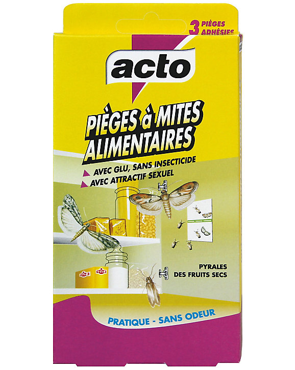 Lot de 3 Pièges à mites alimentaires Acto