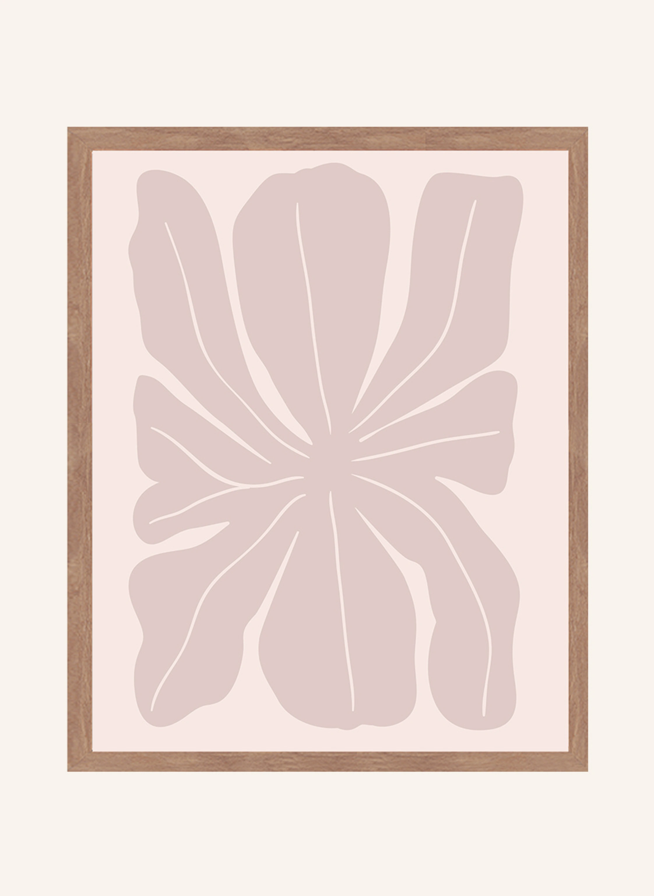 Liv Corday Wandbild PINKE BLUMENILLUSTRATION mit Rahmen