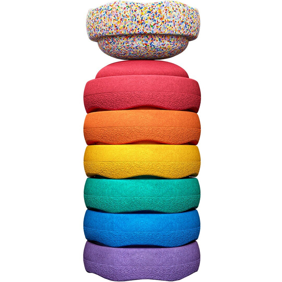 Stapelstein original MINI rainbow classic met mini super confetti