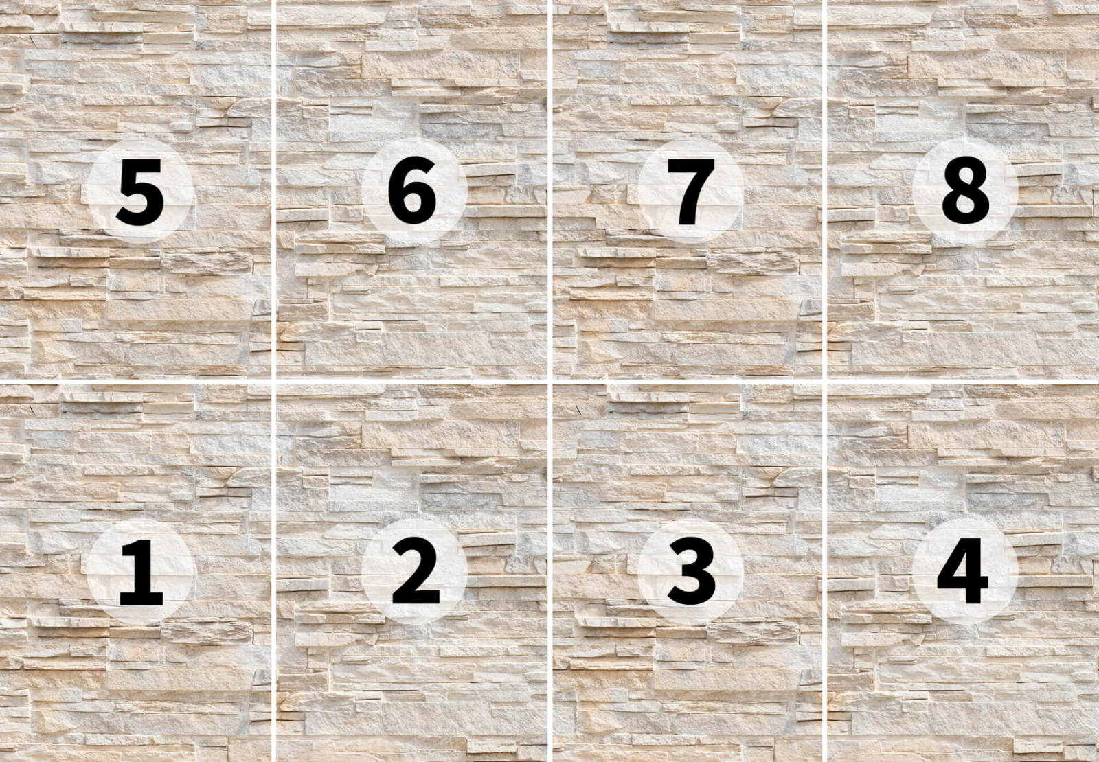 Fototapete DESIGNWALLS 2.0 - beige/creme-weiß - Steinwand - 2,5 Meter