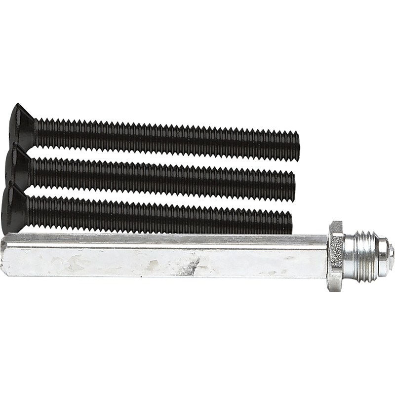 AXA wisselstift RVS + bouten M6x52mm zwart