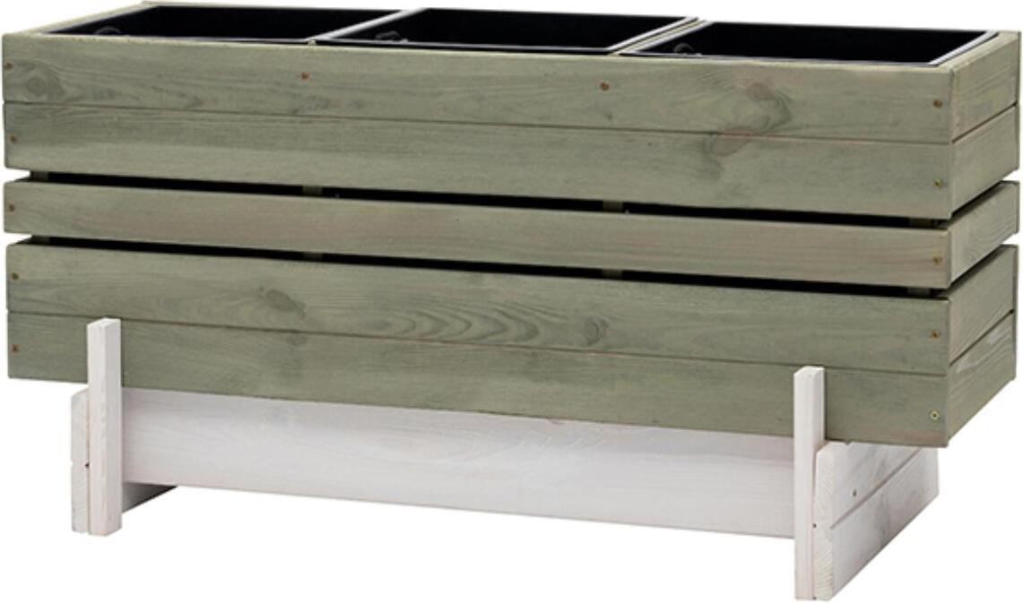 Intratuin kweekbak op poten Dubba grijs / wit 91 x 40 x 47 cm