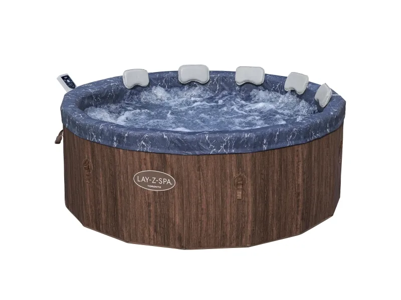 Bestway Lay-Z-Spa 6001W, 1250 L, 7 person(er), Rund, Boble/Jet massage, ABS, Polypropylen (PP), Polyvinylchlorid (PVC), Brun