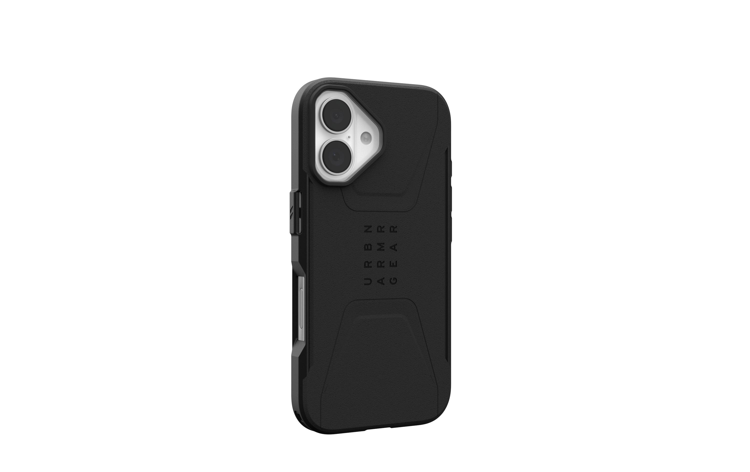 Back Cover Civilian Case iPhone 16 BlackSchutzhülle für das Apple iPhone 16