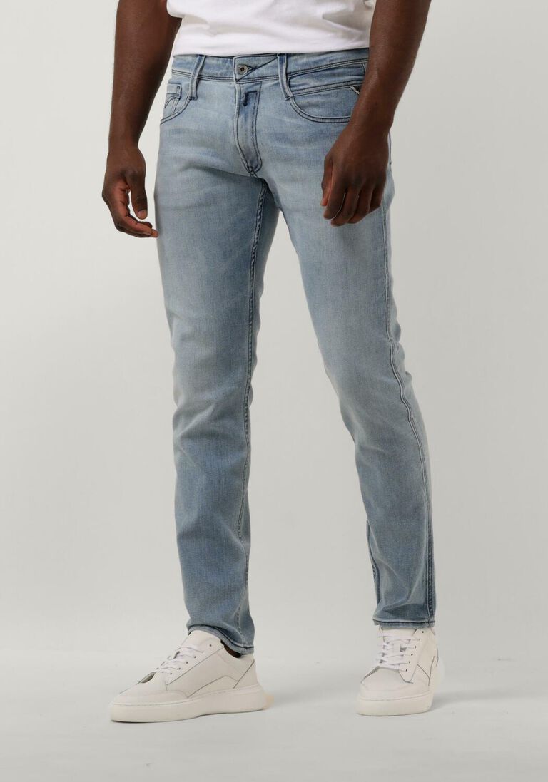 REPLAY lichtblauwe replay slim fit jeans anbass pants