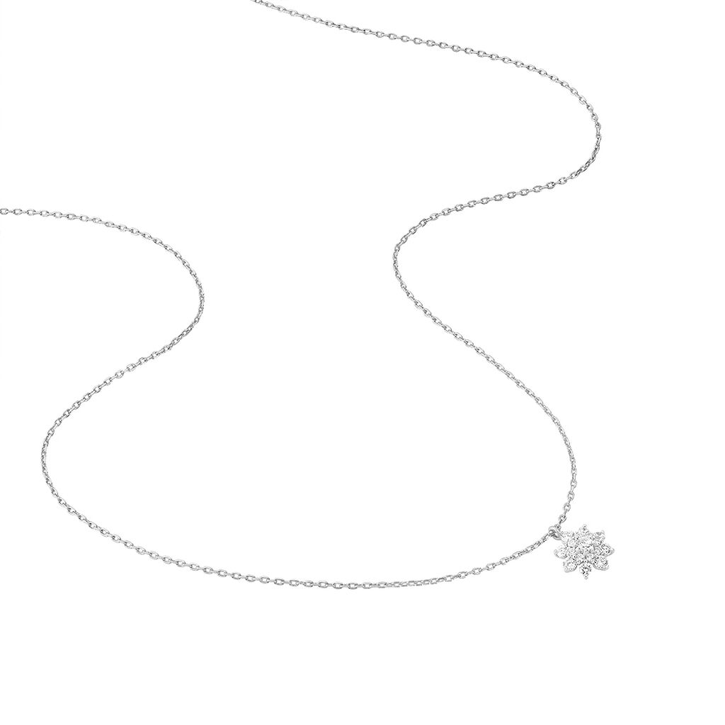 Collier Lorraine Argent Blanc Oxyde De Zirconium