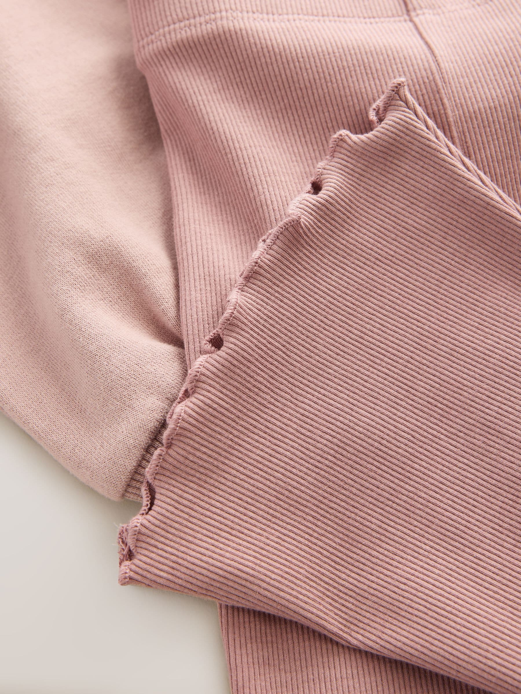 Lichtroze - Set van sweatshirt met ruches en uitlopende legging (3mnd-7jr)