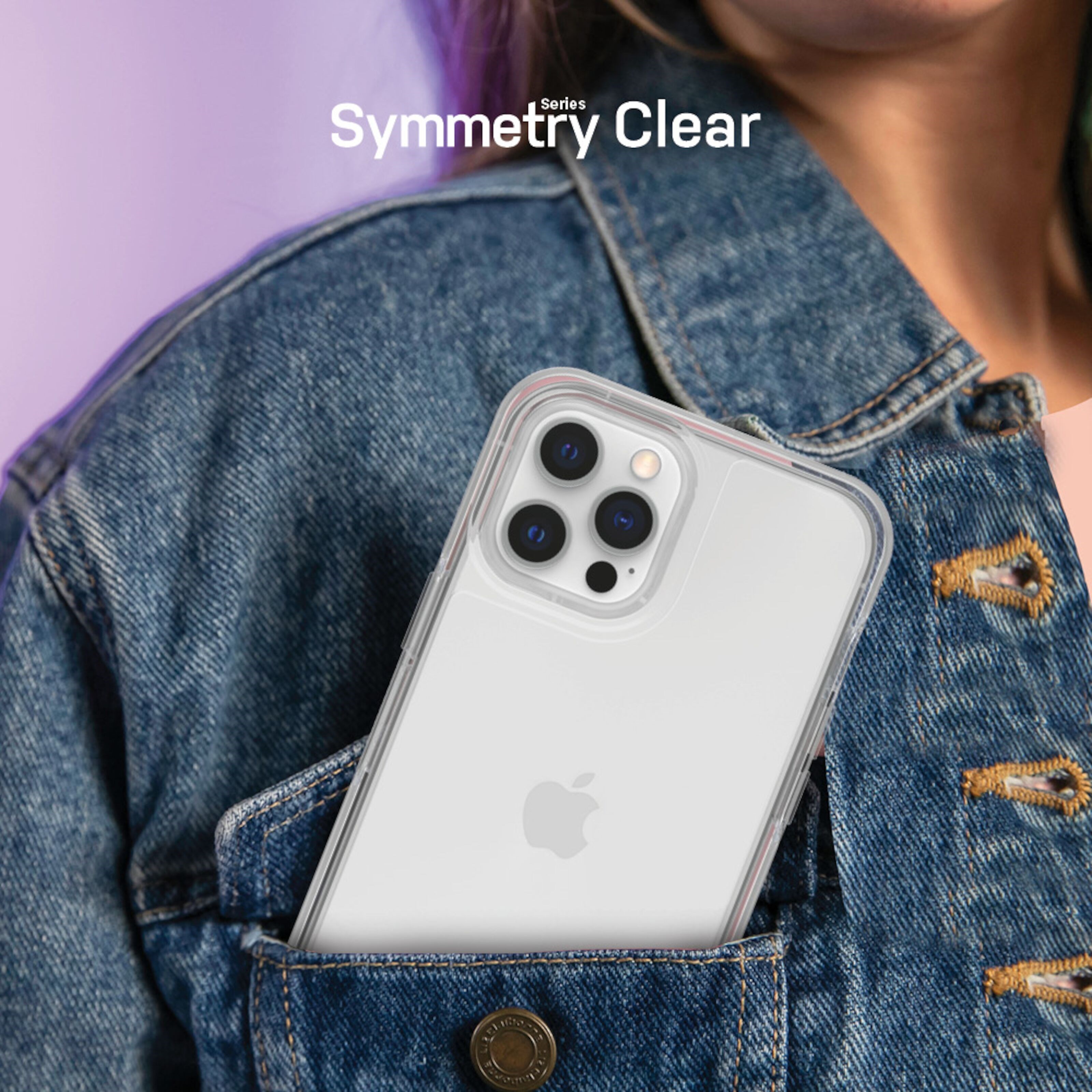 Otterbox Symmetry Robust deksel for iPhone 12 og 12 Pro Gjenomsiktlig