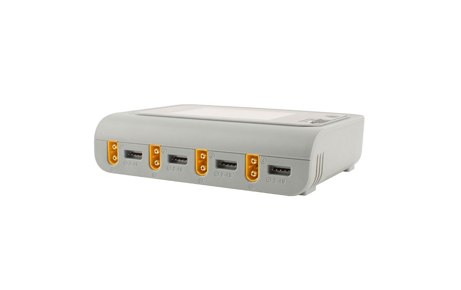Quad-Ladegerät Q4AC XT60 100W, 1-4SModellbau Ladegerät mit 4 Anschlüssen