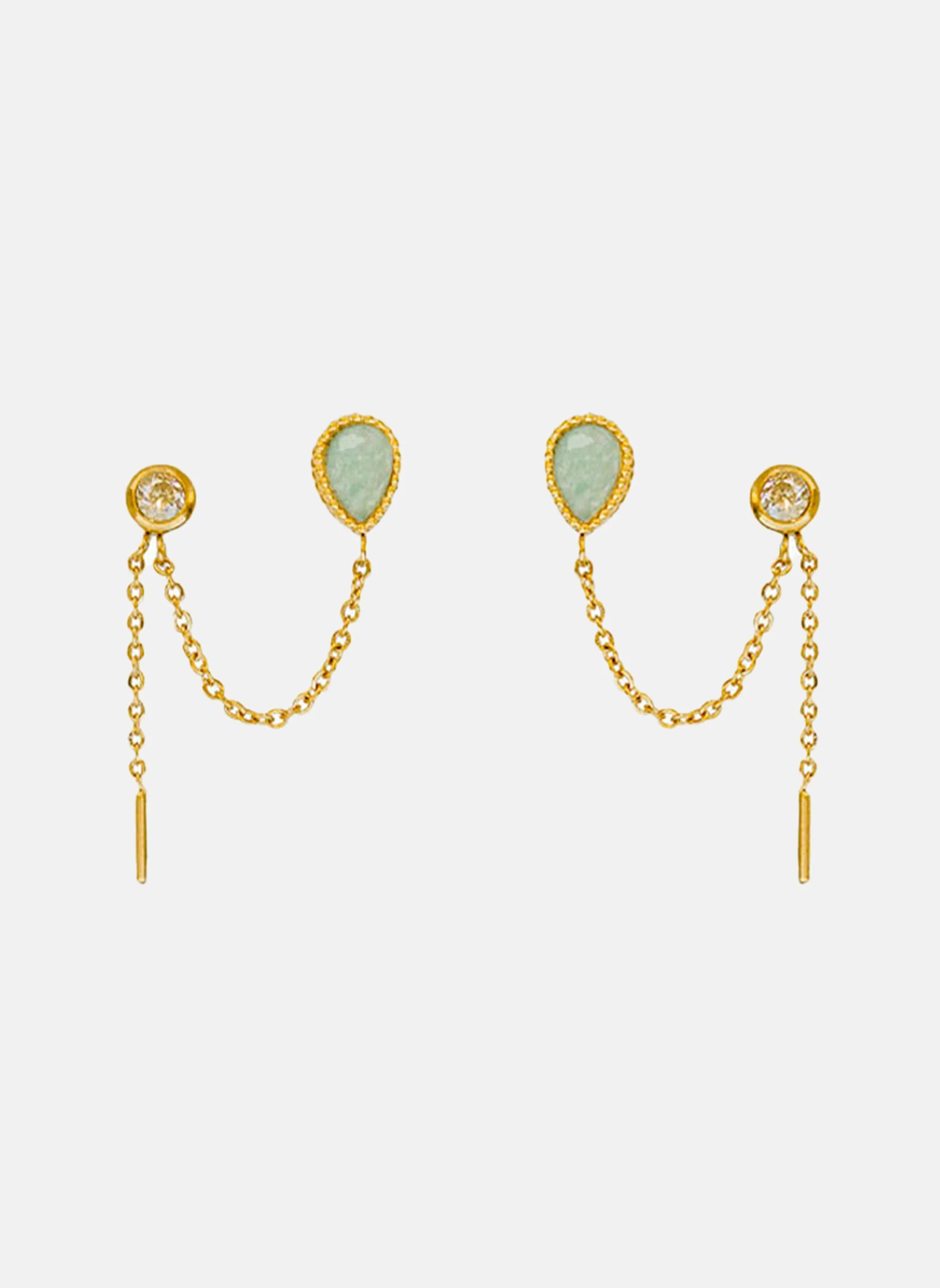 CYBELE - Boucles d'oreilles pendantes cybele | Vert