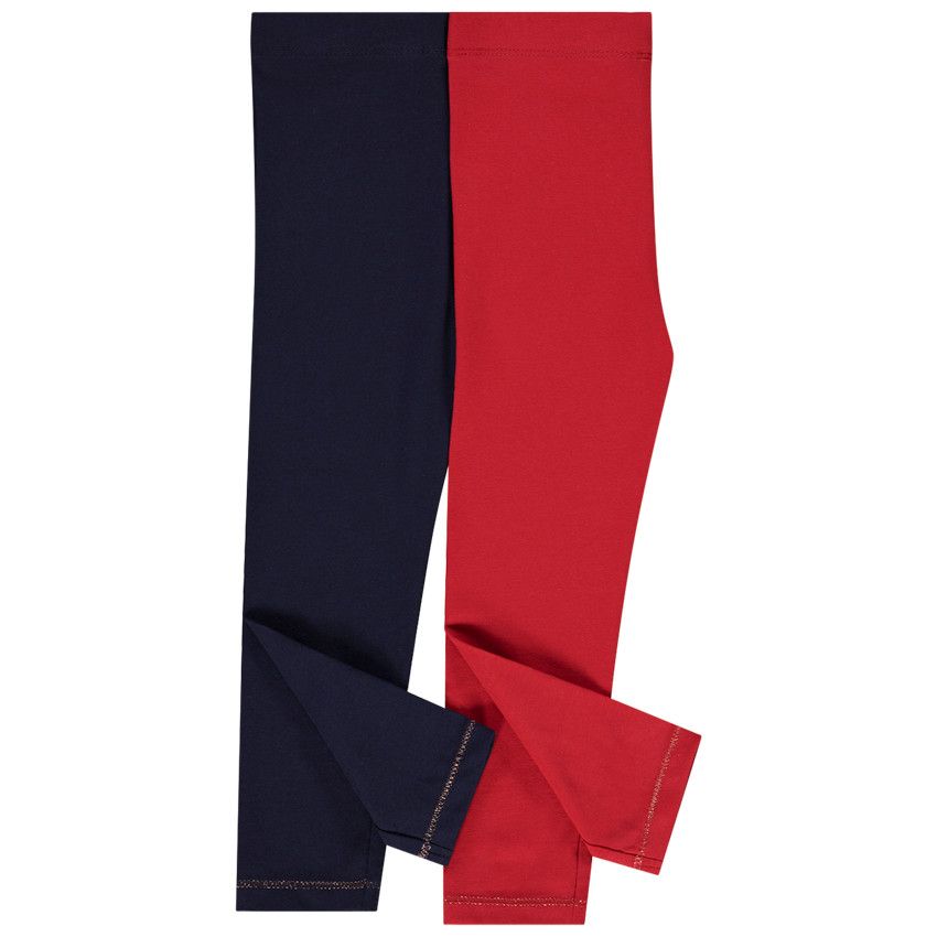 Lot de 2 caleçons longs unis pour bébé fille - Rouge