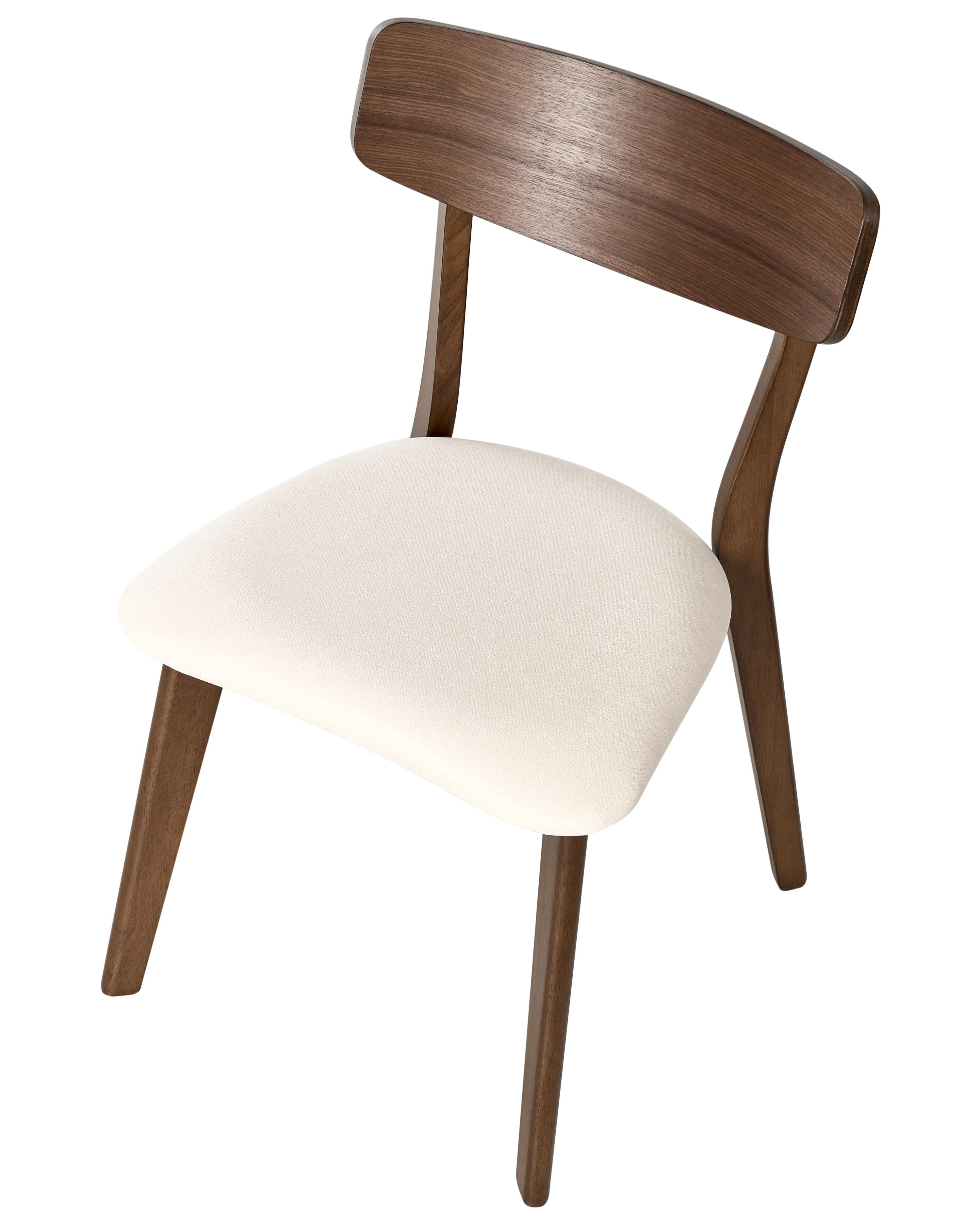 Set van 2 eetkamerstoelen HOPE Hout Gebroken wit/donkerbruin