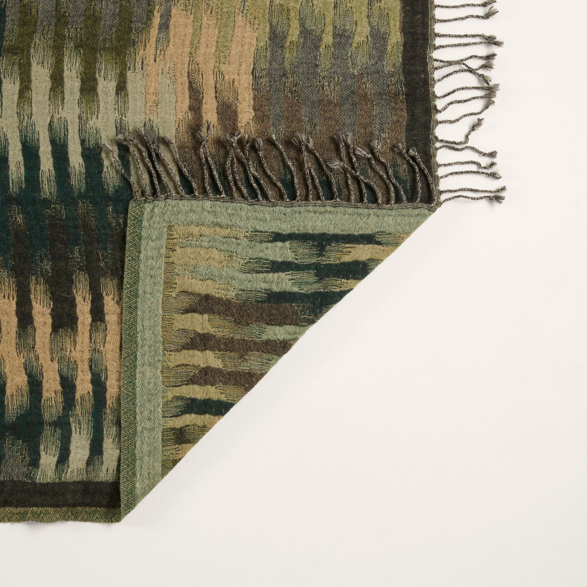 KHAN - Plaid pure laine | Vert