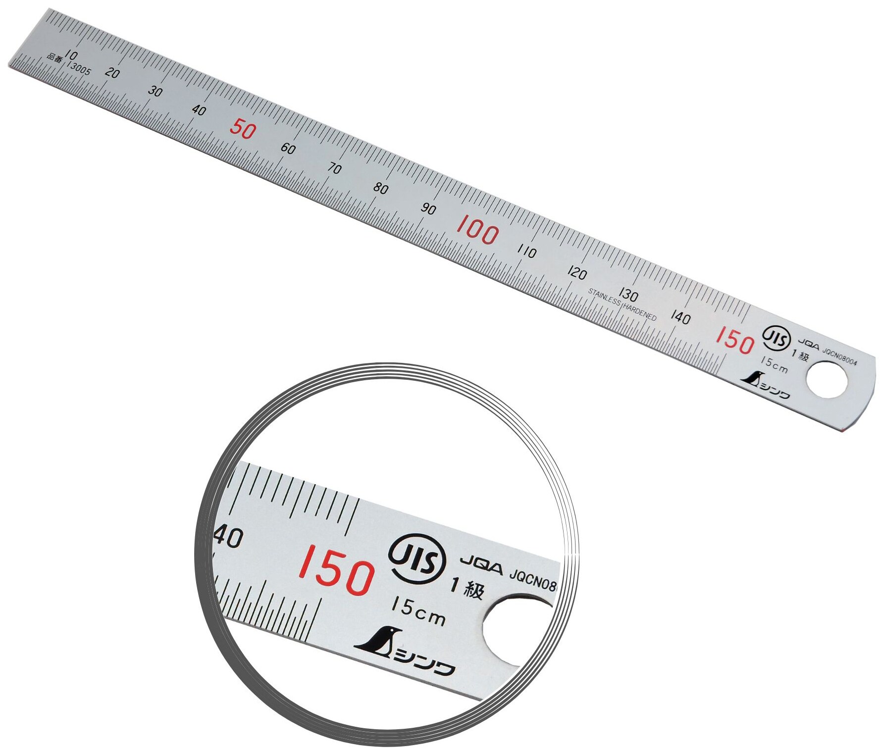 FAMEX 12516 Lineal aus Edelstahl 15 cm - mit 0,5mm Skala, 13005
