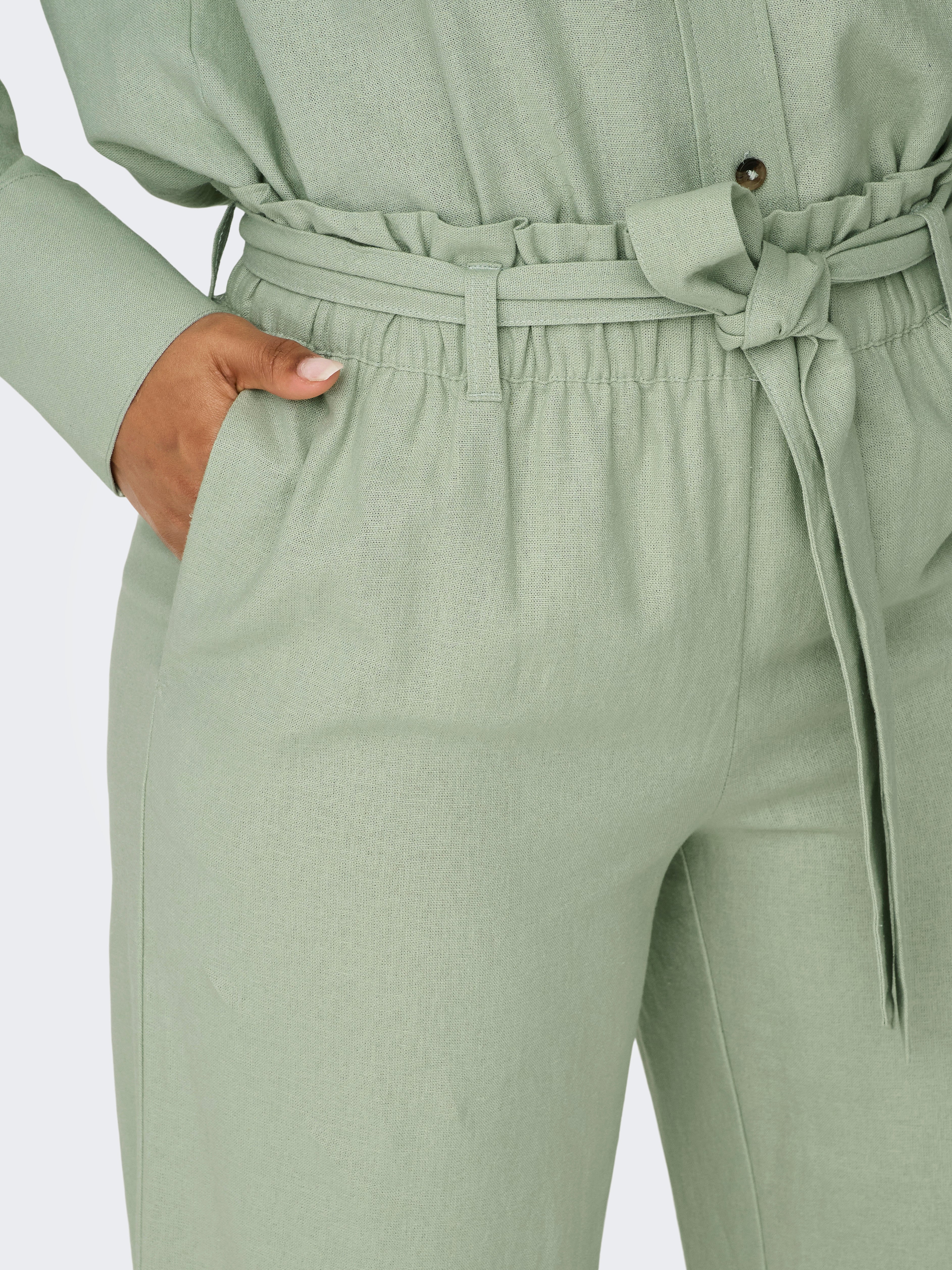 JDYSAY Mittlere Taille Locker geschnitten Hose Desert Sage