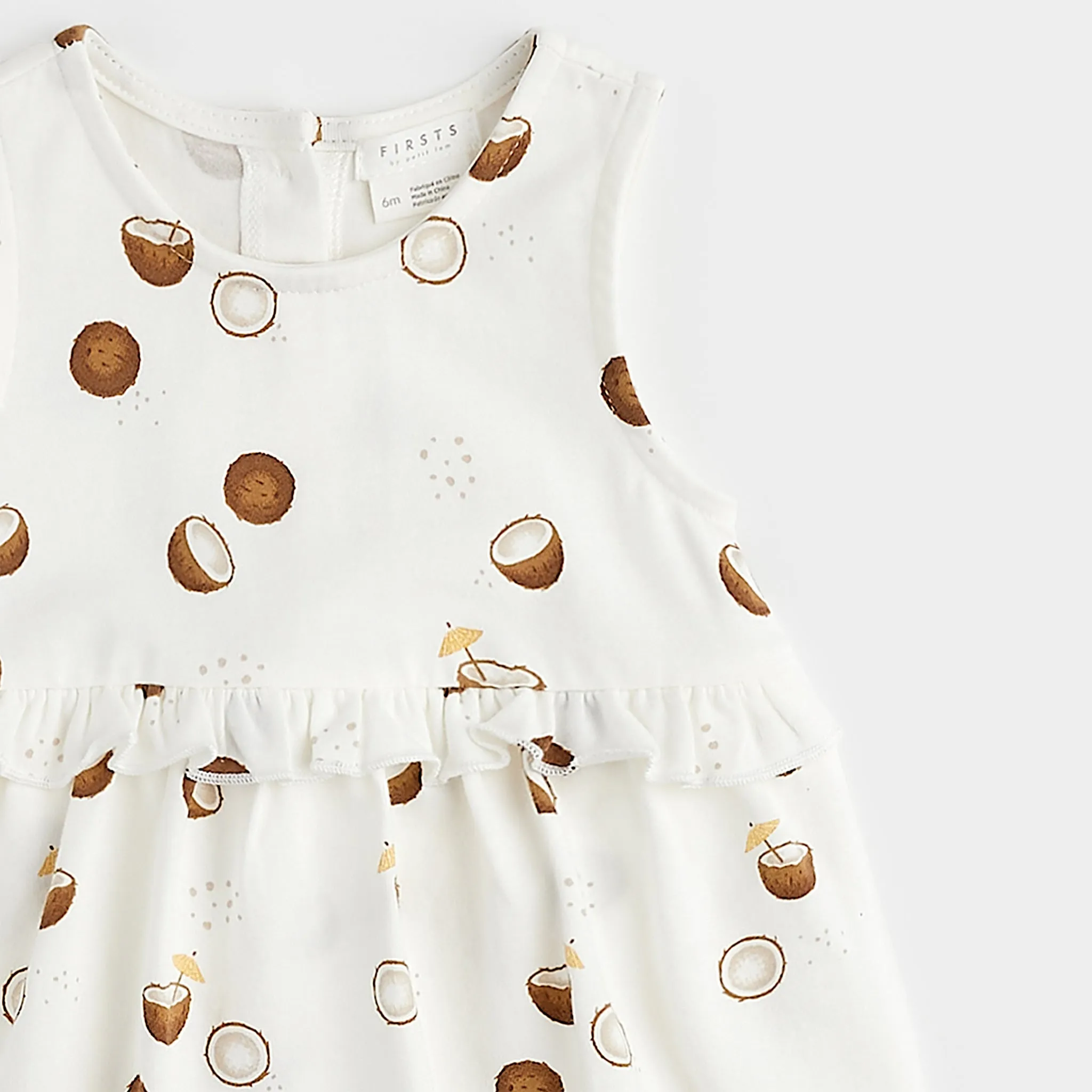 Firsts par Petit Lem Robe Noix Coco 3-24mois