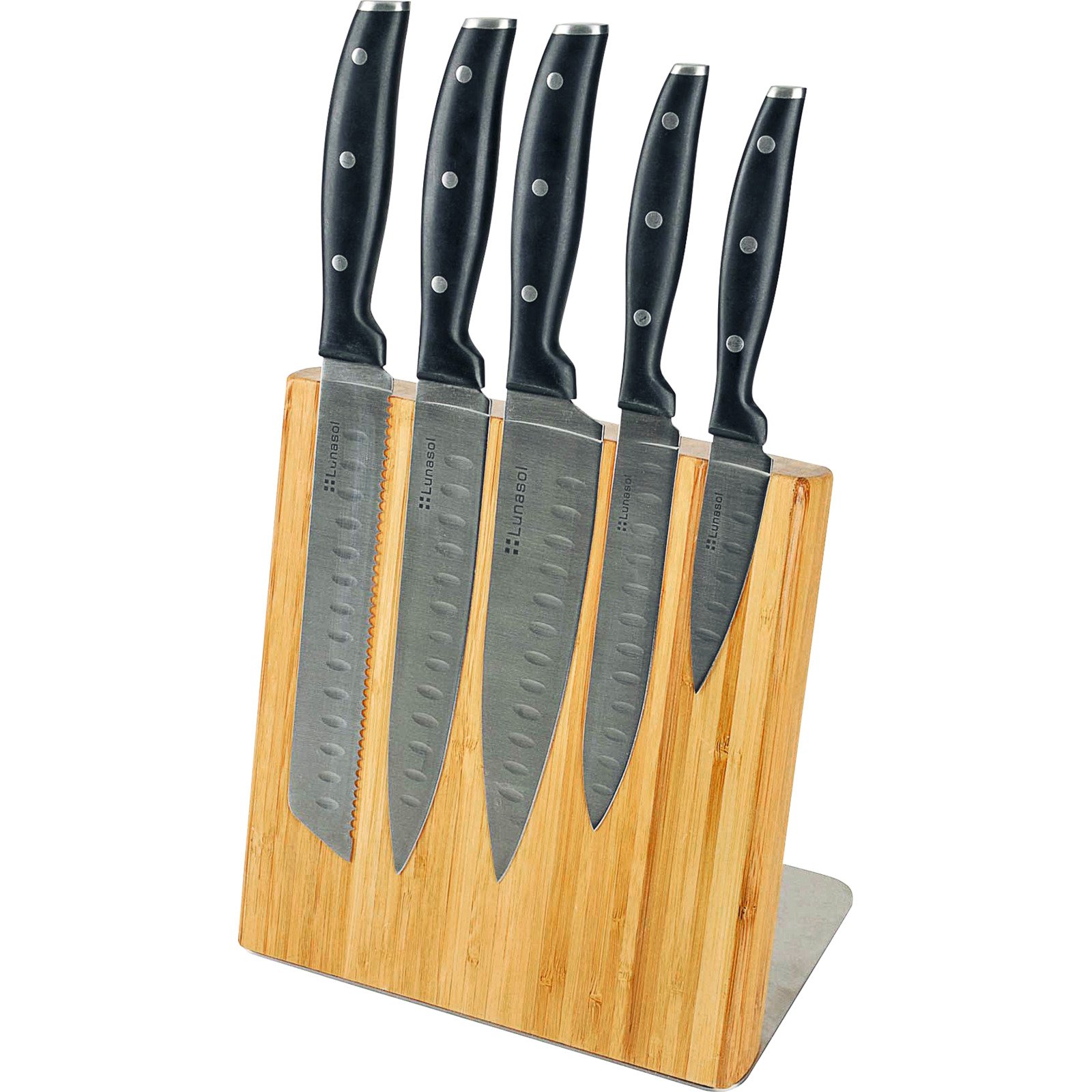 Lunasol Messerblock Bamboo, 6tlg