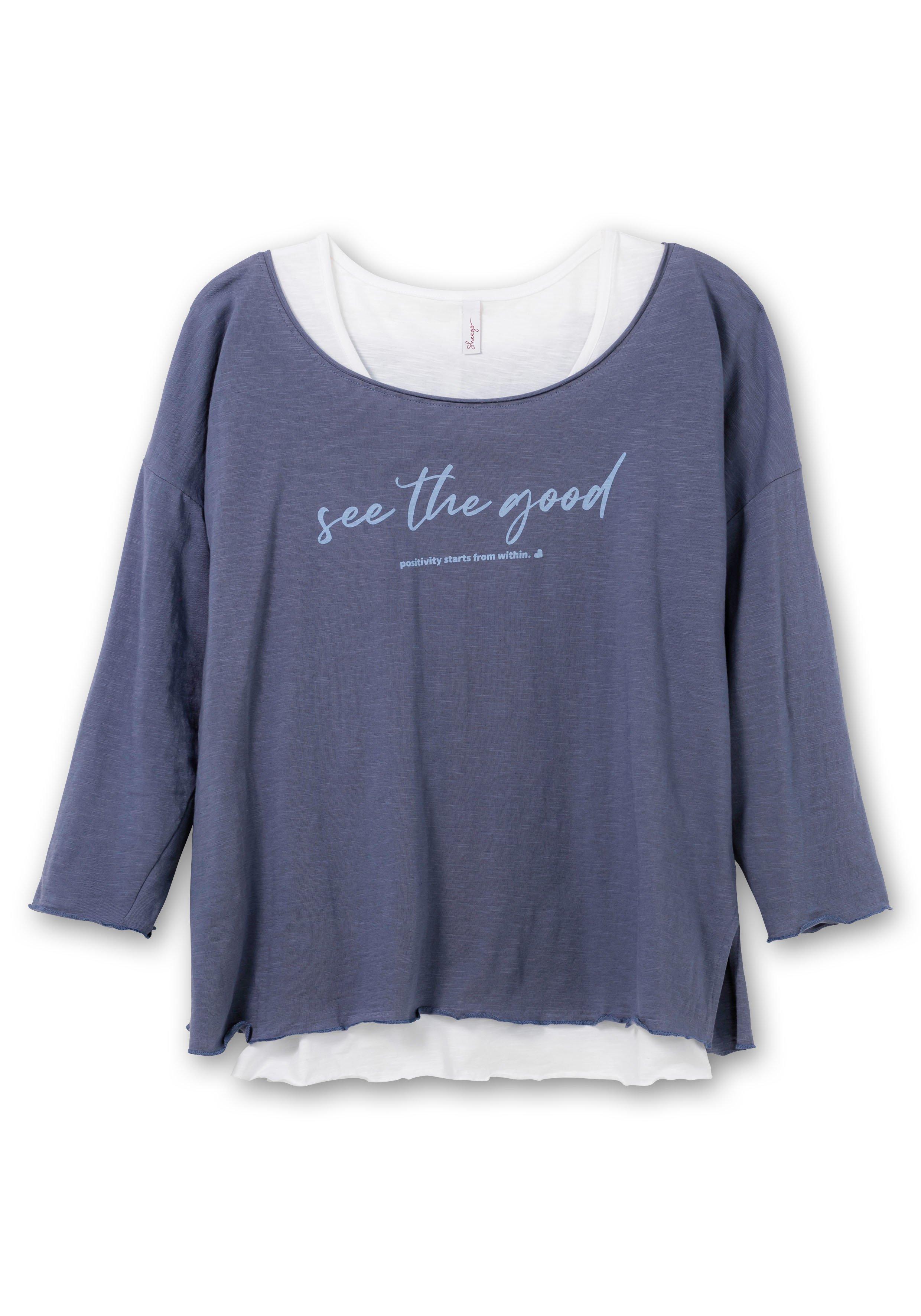 Shirt mit Top im Layerlook, mit Flammgarn